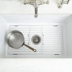 The Better House Stainless Steel Sink Protector With Coated Feet Sinkware