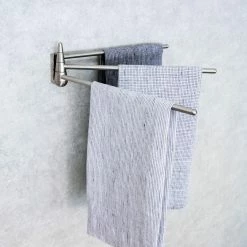 The Better House Organizers Stainless Steel 3-Arm Towel Bar