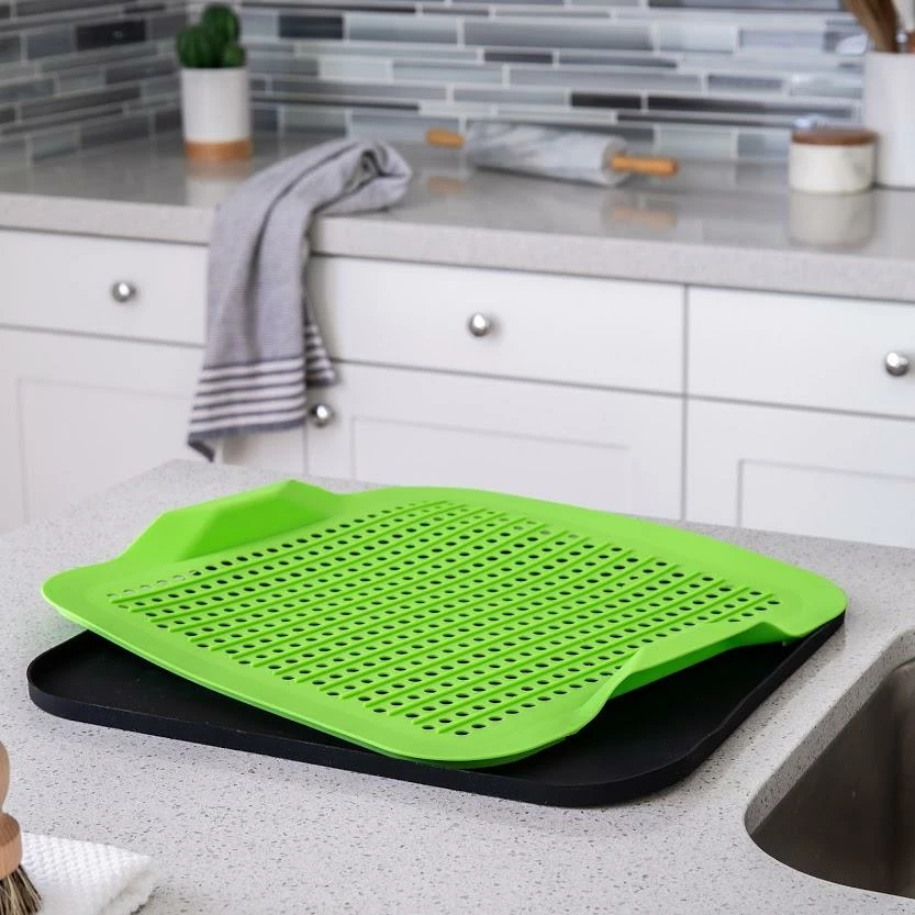 The Better House 2-Piece Silicone Drying Mat Sinkware 3 The Better House 2-Piece Silicone Drying Mat Sinkware