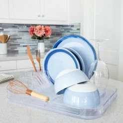 The Better House Sinkware Crystal-Clear Dish Rack Set 9 The Better House Sinkware Crystal-Clear Dish Rack Set