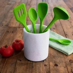 The Better House Green 5-Piece Silicone Cooking Tools Kitchen Essentials