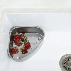 The Better House Sinkware Corner Steel Sink Strainer