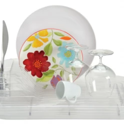 The Better House Sinkware Crystal-Clear Dish Rack Set