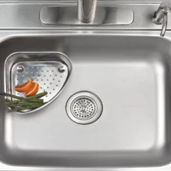 The Better House Sinkware Corner Steel Sink Strainer
