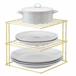 The Better House Organizers Corner Storage Rack - Brass