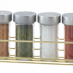 The Better House Organizers Brass Spice Shelf