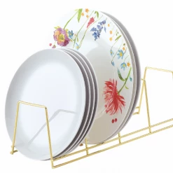 The Better House 4-Section Brass Plate Rack Organizers