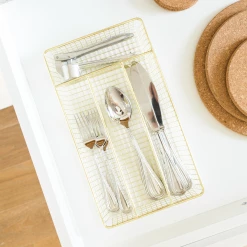 The Better House Organizers Cutlery Tray (Brass)