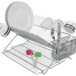 The Better House Sinkware Metallic Folding Dish Rack